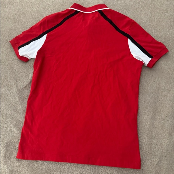 Scuderia Ferrari Polo Shirt Mens Size Small White Red Puma Knit Preppy - Picture 7 of 8